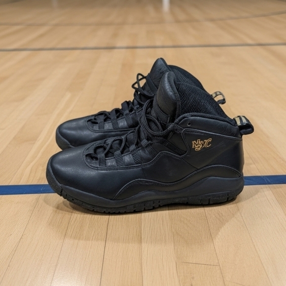 Jordan Shoes - Air Jordan Black and Gold Women's Sneakers